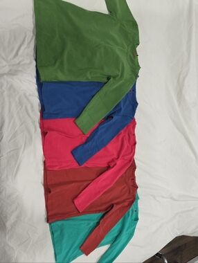 Colorful Long Sleeve Crewneck Tops - Assorted Colors